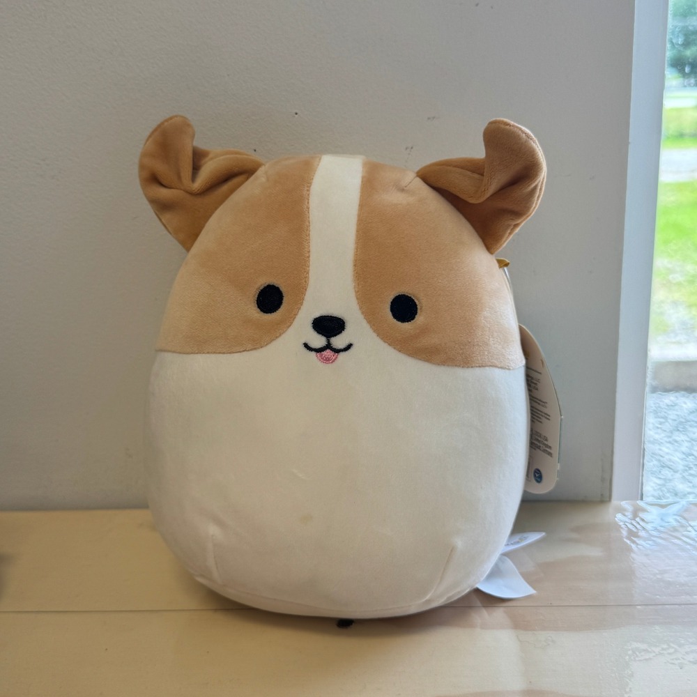 NWT Squishmallows Fitch the Corgi Dog 7 Inch Tan White Plush S7 #1589 2022
